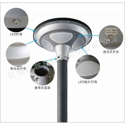 2019 new 15W Modern Design All in One Energy Power UFO Solar Street Garden Light